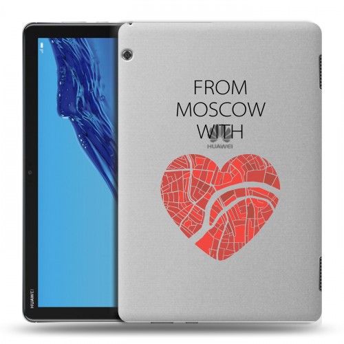Полупрозрачный дизайнерский силиконовый чехол для Huawei MediaPad T5 Москва