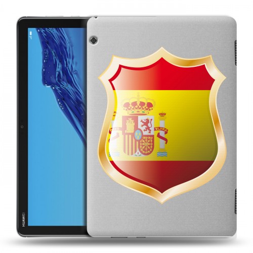 Полупрозрачный дизайнерский пластиковый чехол для Huawei MediaPad T5 флаг Испании