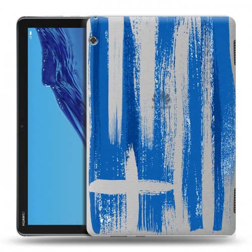 Полупрозрачный дизайнерский силиконовый чехол для Huawei MediaPad T5 флаг греции