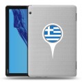 Полупрозрачный дизайнерский пластиковый чехол для Huawei MediaPad T5 флаг греции