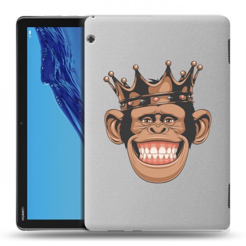Полупрозрачный дизайнерский пластиковый чехол для Huawei MediaPad T5 Прозрачные обезьяны