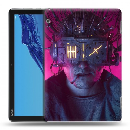 Дизайнерский силиконовый чехол для Huawei MediaPad T5 Cyberpunk 2077