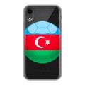 Полупрозрачный дизайнерский силиконовый чехол для Iphone Xr Флаг Азербайджана
