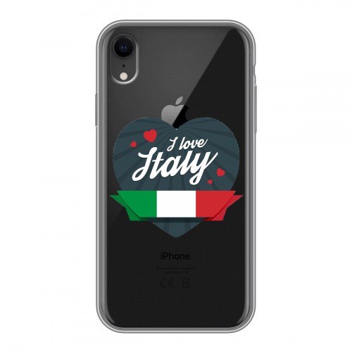 Полупрозрачный дизайнерский силиконовый чехол для Iphone Xr Флаг Италии