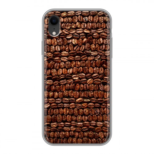 Дизайнерский силиконовый чехол для Iphone Xr кофе