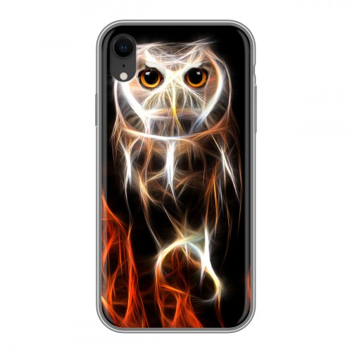 Дизайнерский силиконовый чехол для Iphone Xr Пламенные животные