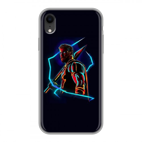 Дизайнерский силиконовый чехол для Iphone Xr Неоновые супергерои