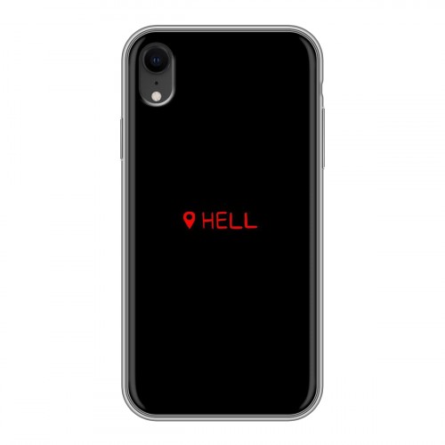 Дизайнерский силиконовый чехол для Iphone Xr Черно и кратко