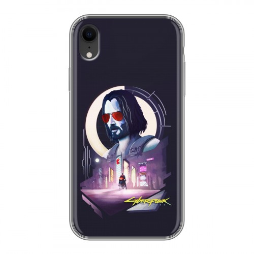 Дизайнерский силиконовый чехол для Iphone Xr Cyberpunk 2077