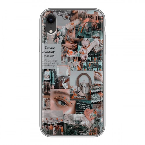 Дизайнерский силиконовый чехол для Iphone Xr Коллаж