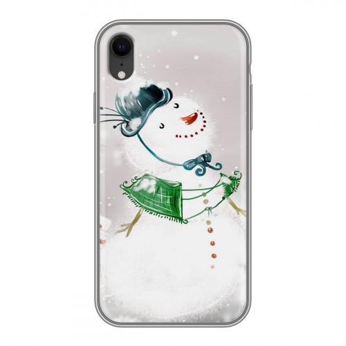 Дизайнерский пластиковый чехол для Iphone Xr Снеговики