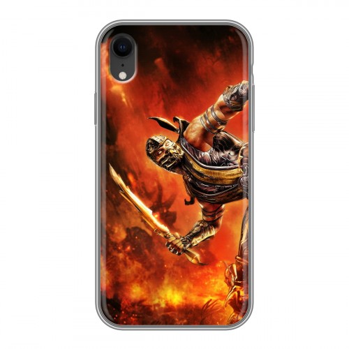 Дизайнерский силиконовый чехол для Iphone Xr Mortal Combat