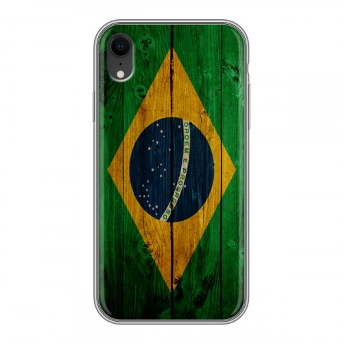 Дизайнерский силиконовый чехол для Iphone Xr Флаг Бразилии