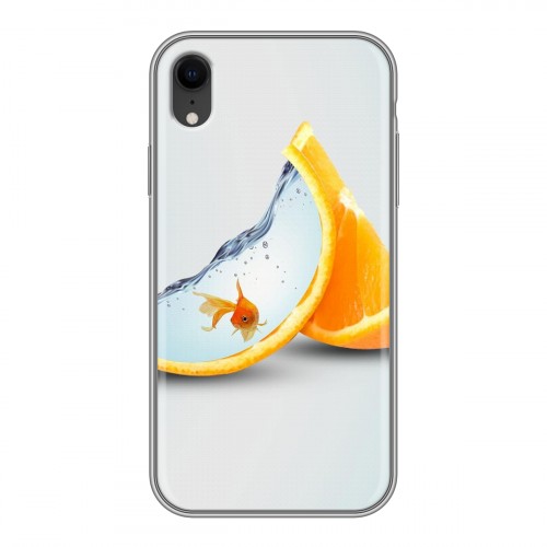 Дизайнерский силиконовый чехол для Iphone Xr Апельсины