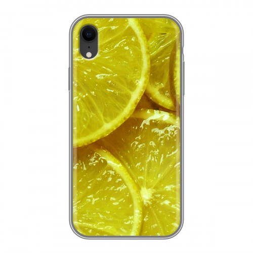 Дизайнерский силиконовый чехол для Iphone Xr Лимон