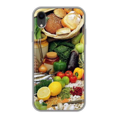 Дизайнерский силиконовый чехол для Iphone Xr Овощи
