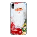 Дизайнерский силиконовый чехол для Iphone Xr Дед мороз и Санта
