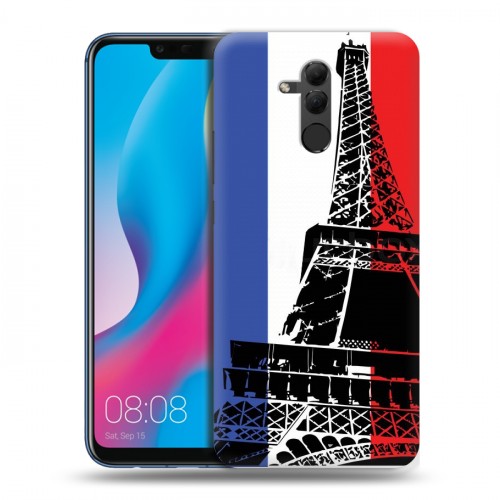 Дизайнерский силиконовый с усиленными углами чехол для Huawei Mate 20 Lite Флаг Франции