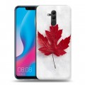 Дизайнерский силиконовый с усиленными углами чехол для Huawei Mate 20 Lite Флаг Канады