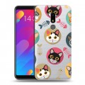 Полупрозрачный дизайнерский пластиковый чехол для Meizu M8 Lite Прозрачные кошки