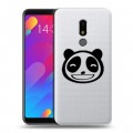 Полупрозрачный дизайнерский пластиковый чехол для Meizu M8 Lite Прозрачные панды - смайлики