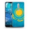 Дизайнерский пластиковый чехол для Nokia 7.1 Флаг Казахстана