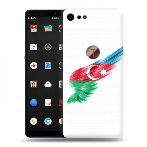 Полупрозрачный дизайнерский пластиковый чехол для Smartisan U3 Pro Флаг Азербайджана