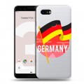 Полупрозрачный дизайнерский пластиковый чехол для Google Pixel 3 Флаг Германии