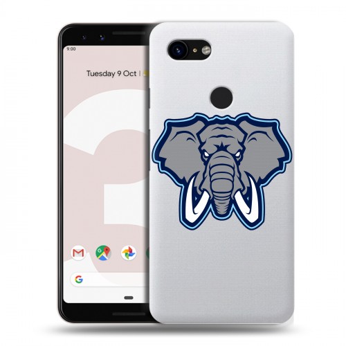 Полупрозрачный дизайнерский пластиковый чехол для Google Pixel 3 Прозрачные слоны