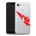 Полупрозрачный дизайнерский силиконовый чехол для Google Pixel 3 XL Флаг Турции