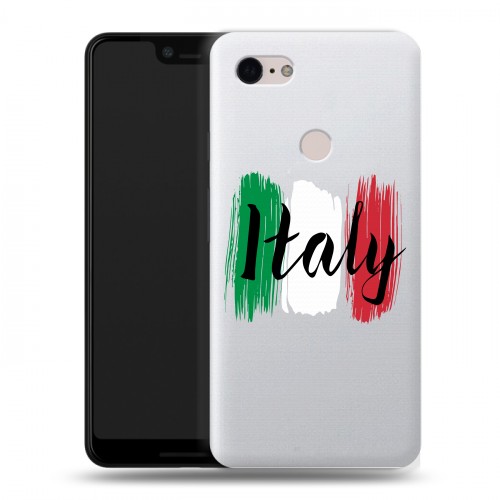 Полупрозрачный дизайнерский силиконовый чехол для Google Pixel 3 XL Флаг Италии
