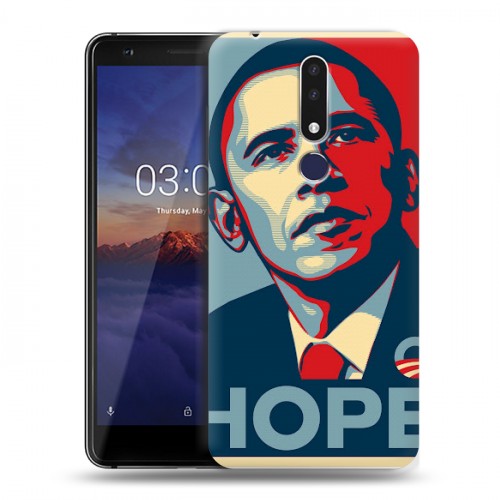 Дизайнерский силиконовый чехол для Nokia 3.1 Plus Барак Обама