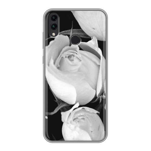 Дизайнерский силиконовый чехол для Huawei Honor 8C Монохромные цветы