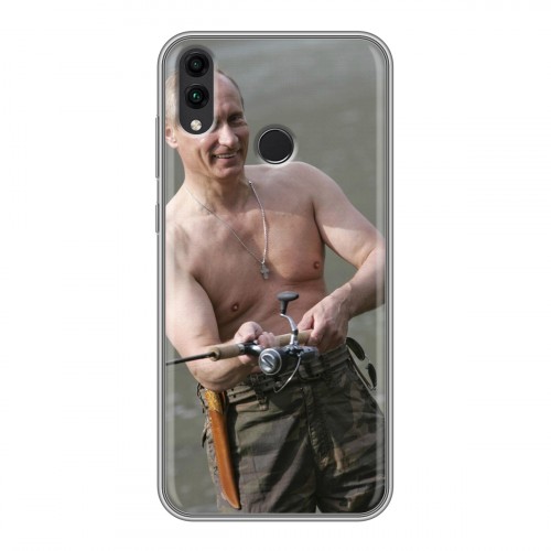 Дизайнерский силиконовый с усиленными углами чехол для Huawei Honor 8C В.В.Путин