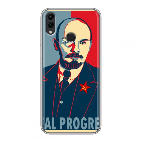 Дизайнерский силиконовый чехол для Huawei Honor 8C Владимир Ленин