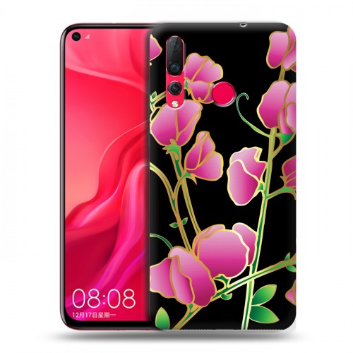 Дизайнерский пластиковый чехол для Huawei Nova 4 Люксовые цветы