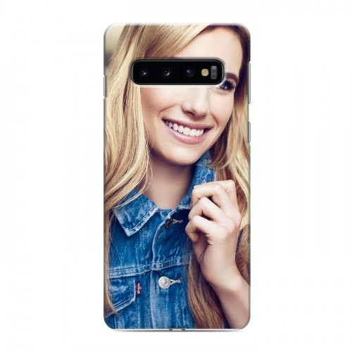 Дизайнерский силиконовый чехол для Samsung Galaxy S10 Эмма Робертс