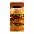 Дизайнерский силиконовый чехол для Samsung Galaxy S10 Бургеры