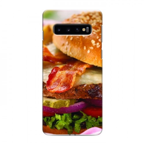 Дизайнерский силиконовый чехол для Samsung Galaxy S10 Бургеры