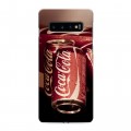 Дизайнерский силиконовый чехол для Samsung Galaxy S10 Coca-cola