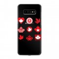 Полупрозрачный дизайнерский пластиковый чехол для Samsung Galaxy S10 Plus Флаг Канады