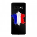 Полупрозрачный дизайнерский пластиковый чехол для Samsung Galaxy S10 Plus Флаг Франции
