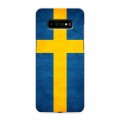 Дизайнерский пластиковый чехол для Samsung Galaxy S10 Plus Флаг Швеции