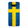 Дизайнерский пластиковый чехол для Samsung Galaxy S10 Plus Флаг Швеции
