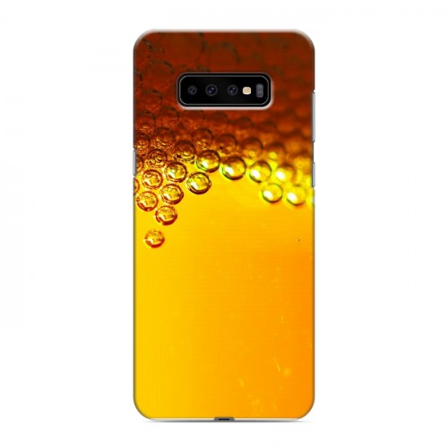 Дизайнерский пластиковый чехол для Samsung Galaxy S10 Plus Пузырьки пива