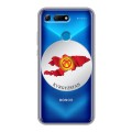 Полупрозрачный дизайнерский пластиковый чехол для Huawei Honor View 20 флаг Киргизии
