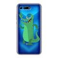 Полупрозрачный дизайнерский пластиковый чехол для Huawei Honor View 20 Прозрачные крокодилы