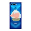 Полупрозрачный дизайнерский пластиковый чехол для Huawei Honor View 20 Прозрачные свинки
