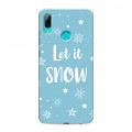 Дизайнерский пластиковый чехол для Huawei P Smart (2019) снежинки