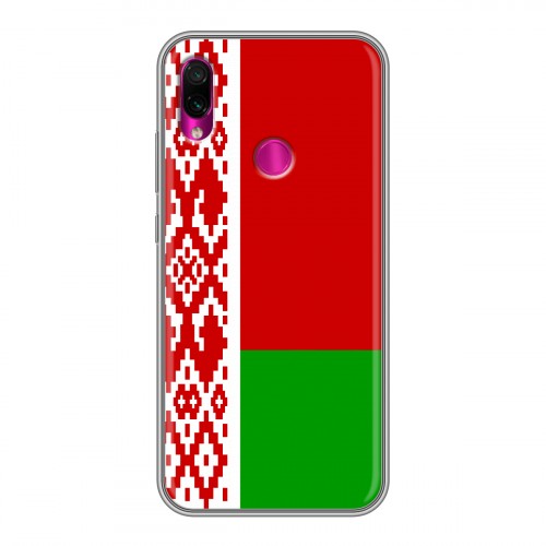 Дизайнерский силиконовый чехол для Xiaomi RedMi Note 7 Флаг Белоруссии
